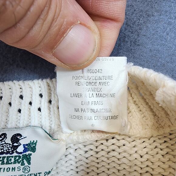 Vtg Mens Sweater Medium Northern Reflections Parkhurst Monochrome White Canada - Picture 8 of 16